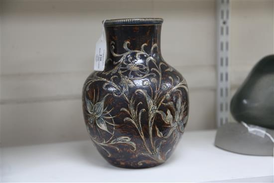 A Martin Brothers stoneware vase, c.1894, height 22.5cm